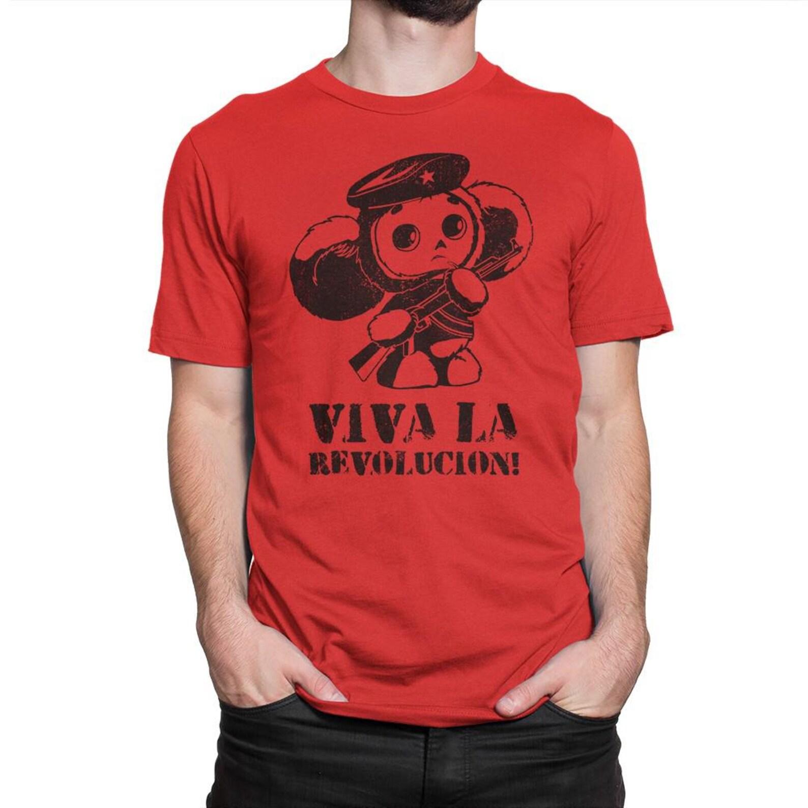 Cheburashka Che Guevara Viva La Revolucion Funny T-Shirt, Men s and Women s Sizes (CHE-966111) 3XL