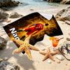 Custom Name Personalized Cristiano Ronaldo Print Beach Towel, for Trip Camping Beach Party Home Decor, Birthday Gift for Family & Friends