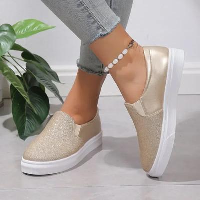 Mode 2024 Damen Sneaker Lederschuhe Frühlingstrend Lässige Flats Sneaker Damenmode Komfort Slipper Plattform Vulkanisierte Schuhe