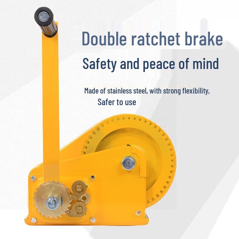 Manual Hand Winch with Self-Locking Hoist