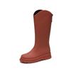 New rain shoes women's fashion tall tube waterproof non-slip velvet warm versatile work shoes Korean version