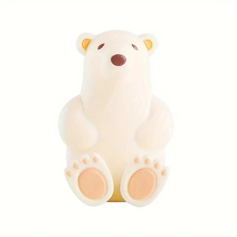 1PCS Punch-free Polar Bear Silicone Toothbrush Holder Suction Cup Accessory Rubber Band Mask Storage Wall Mount Bracket