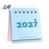Fresh Style Office Accessory Mini Desk Calendar 2027 Jan. 2027 to Dec. Standing Flip Small Functional Workstation Memo Pad Desktop Calendar,