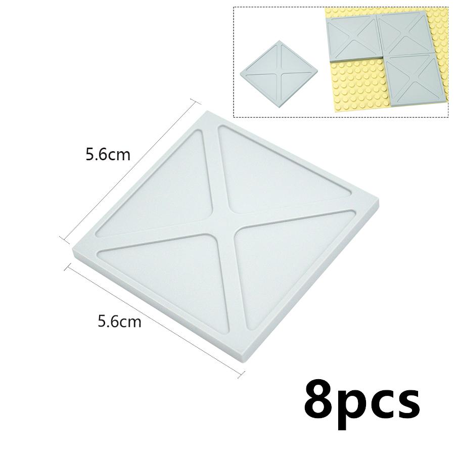 DIY Smooth Flat 4x4 6x6 8x8 8x16 Tile Building Blocks Assembles Particles Light Board Bricks 4*4 6*6 8*8 8*16 Plate Creative Toy
