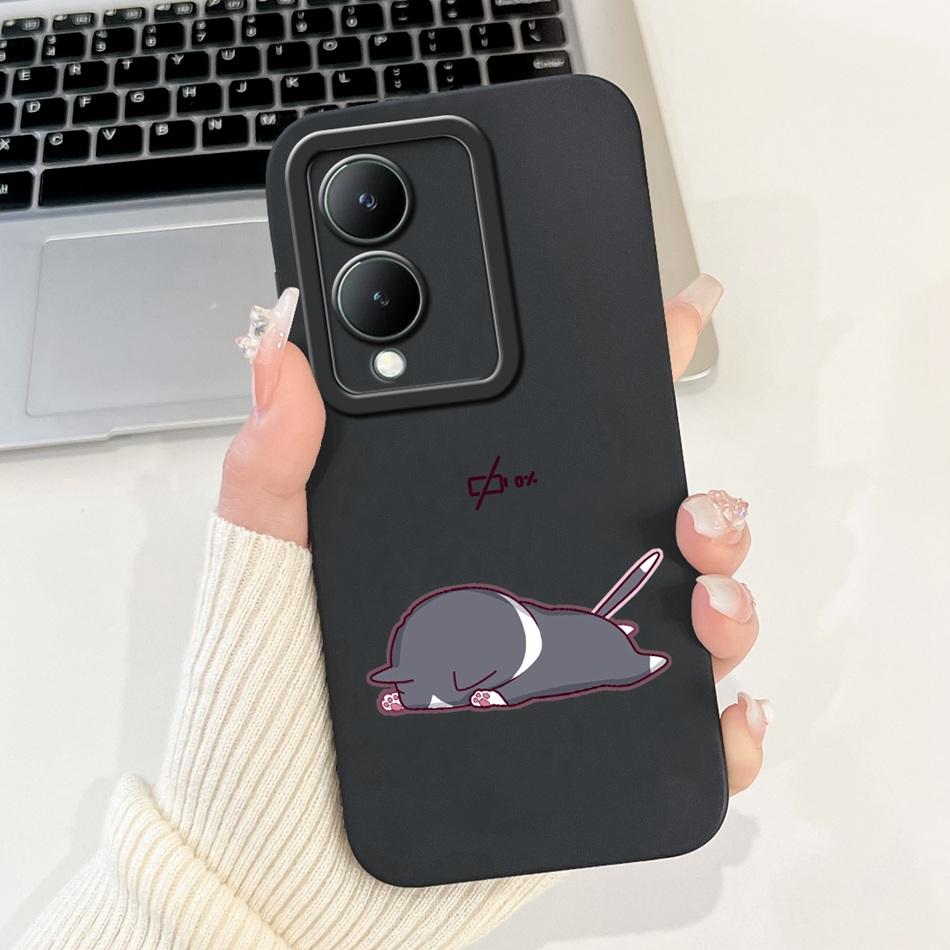For Vivo Y17s Case VivoY17s Y 17S 4G 2024 Cute Panda Rabbit Cartoon Soft Silicone Shockproof Phone Cases