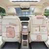 Cartoon Capibara Leather Car Seat Storage Bag - Dirt & Wear-Resistant