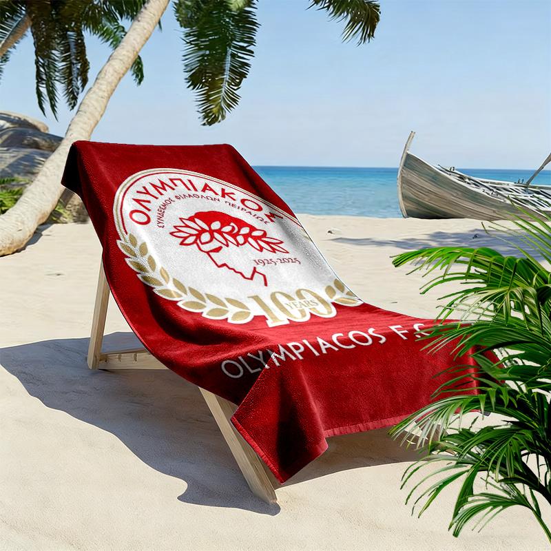 Olympiacos FC 2D Flat Print Beach Towel, Large Soft Quick Dry Towel for Beach Camping Swimming.MSTJ0918115