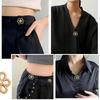 2/4Pcs No‑Sew Flower Pearl Waist Buckle Detachable Pants Waist Reducing Clip Fashion Decor Brooch for Jeans Skirt Shirt Outfit