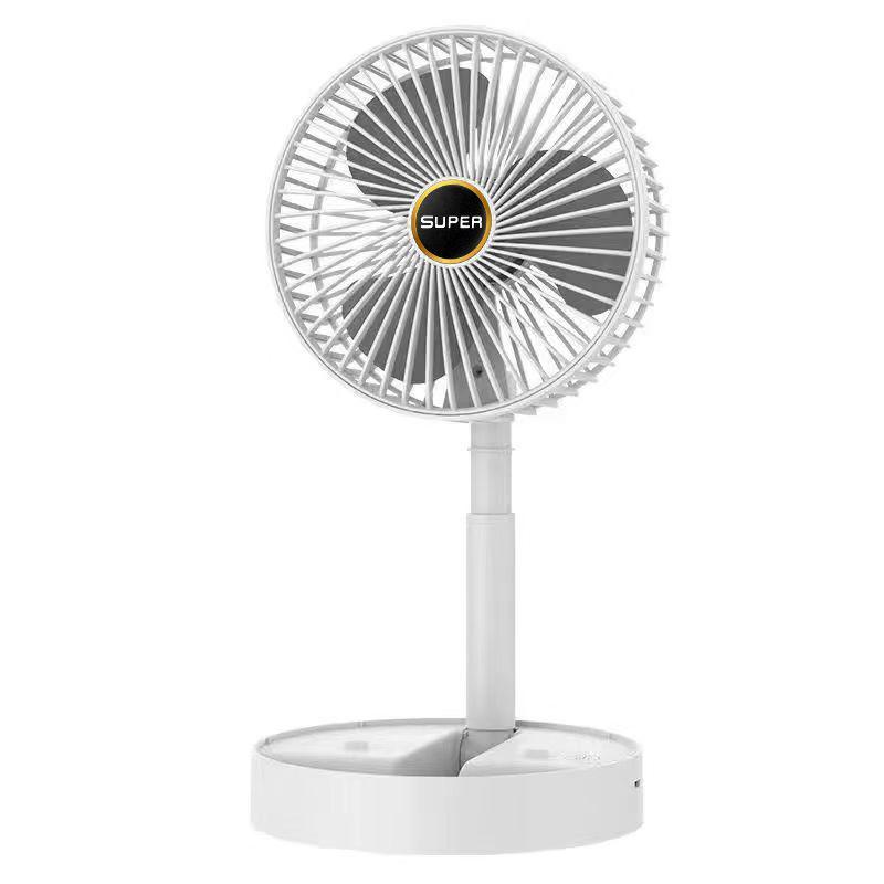Mini USB Rechargeable Silent Desk Fan - Foldable & Portable for Office Use Retractable Folding Fan