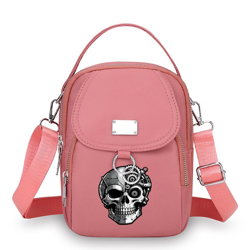 

1PC Skull Print Small Women s Crossbody Bag Fashionable High-End Shoulder Handbag Large Capacity Space for Stylish Storage Bag