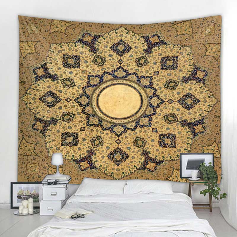 Indian mandala tapestry elephant wall hanging bohemian style decorative wall covering yoga mat aesthetics room decoration