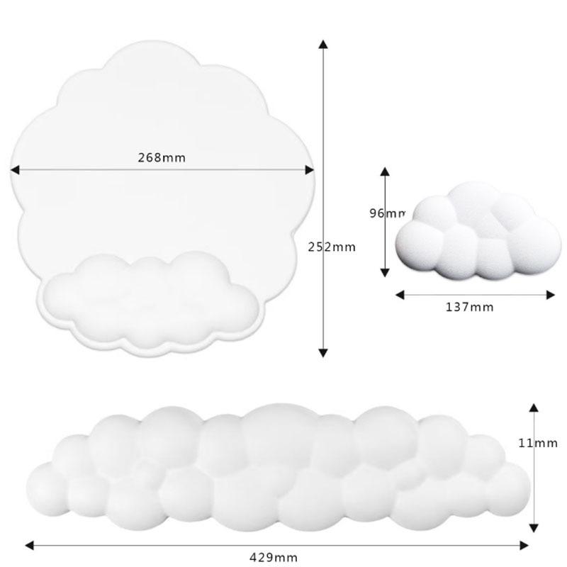 Bequeme Memory-Foam Handgelenkauflage Mauspad mit rutschfester PU-Oberfläche für Desktop-Büro