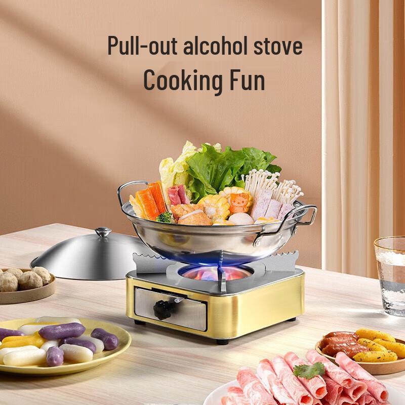 Portable Titanium Alloy Alcohol Hot Pot