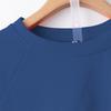 Women's Fashionable Solid Color Round Neck Long Sleeved Sports Casual Pullover Sweatshirt Top