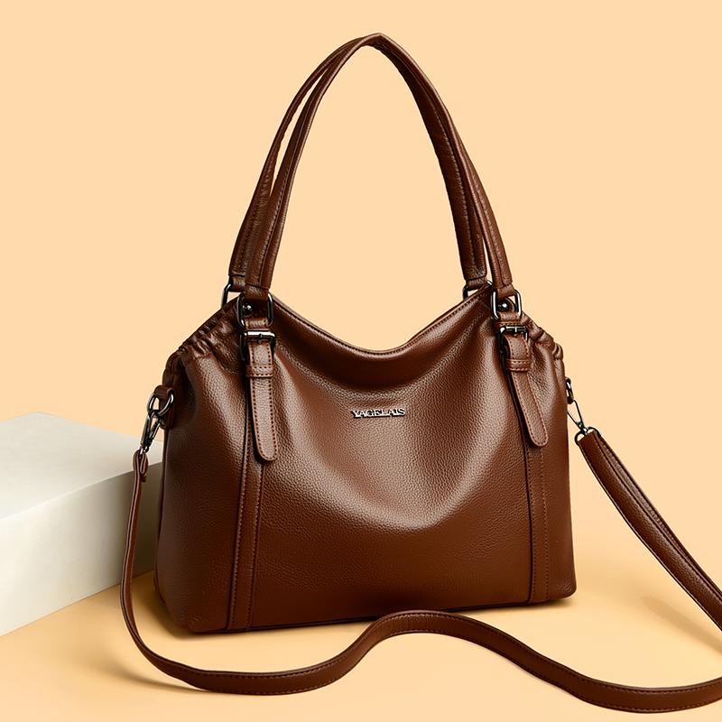 Damen Minimalistische Handtasche, Schultertasche mit großem Fassungsvermögen, Vintage Handtasche, Damenhandtasche, Modische Alltags-Schultertasche