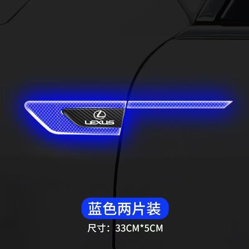 For Lexus 2Pc ES UX 300e GS GX IS LS LX LBX NX RX 350h 450h Body Reflective Stickers Safety Warning External Reflective StickersSR4
