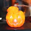 Halloween Pumpkin Lantern Electronic Candle Light Ornaments Portable Candle Holder Night Light Ghost Festival Decoration Props Atmosphere Layout