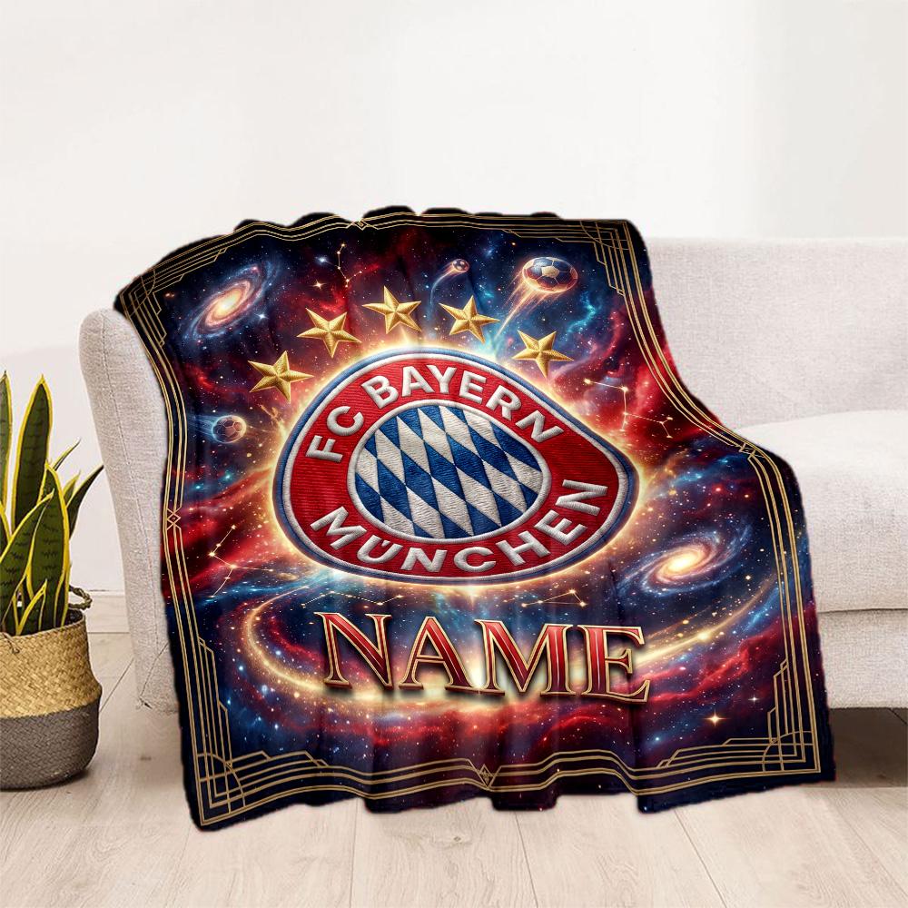 Bayern Munich Dreams Personalized Name Blanket Throw Customizable Blanket Durable Comfort Suitable for Bedding Sofa Living Room Picnics