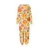 Halloween Printed Family Matching Hooded Long Sleeved Zippered Hooded Jumpsuit Set