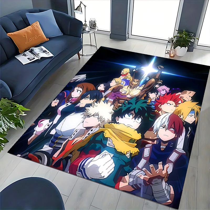 1pc My Hero Academia Theme Chair Mat - Anime Cartoon Design Office Desk Pad, Non-Slip Carpet for Home Decor, Suitable for All Seasons.T010