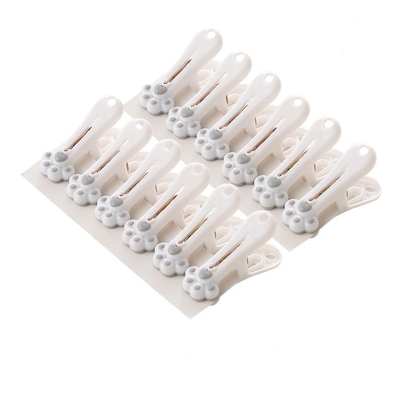 12pcs Creative Cat Claw Clothespin Windproof Clothes Pegs Cute Underwear Socks Clips Multifunctional Laundry Hanging Clips