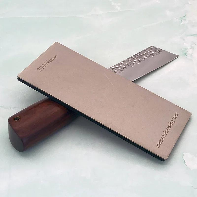 120/600/1500/3000 Grit Diamond Sharpening Stones Knife Sharpener Anti-skid Base Kitchen Knife Sharpening Tool Set Flake Plate