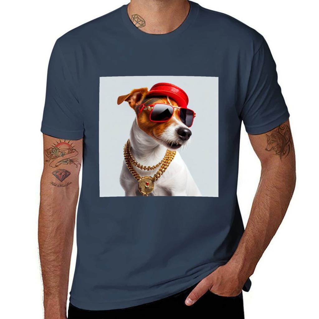 Jack Russell Terrier In Terrier Terrier Everywhere TShirt Large Size Casual Short Sleeve Top