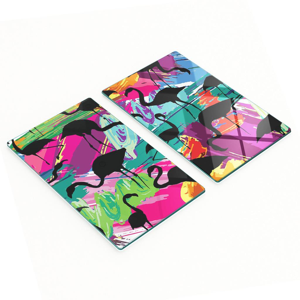 Kuchenne Wielofunkcyjne Dekoracyjne Deski Hartowane Flamingi 2X30X52 Cm