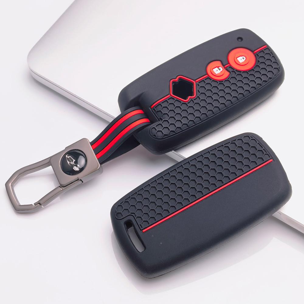 Key Case Cover for Suzuki Swift SX4 Grand Vitara Jimny Wagon Alto Splash with Keychain Anti-Scratch Guard Shockproof Protection Soft Grip Texture