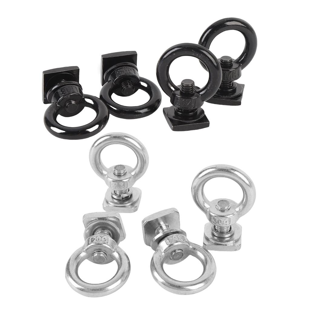 T Bolt Eye Nut Kit Stable Support Stainless Steel T Track Mount Tie Down  High Hardness for Holding Tie Down Straps