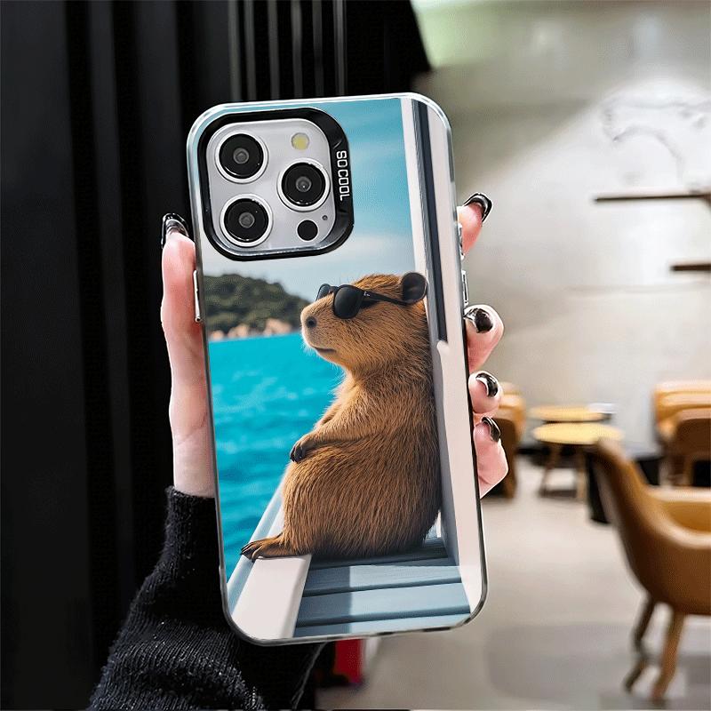 Animal Capybara Cute Soft Phone Case for iPhone 15 16 17 Pro Max 17Air 16E 14 Plus 13 12 Mini Shockproof Cover Back Shell