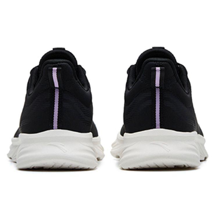 Anta Running Series Mesh Shock Absorbing Non-Slip Durable Lightweight Low-Top Running Shoes Women Sneaker Black Gray Purple 122235571-6