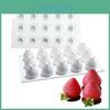 Fruit Mousse Strawberry Mold 15 Jelly Chocolate Mold Diy Baking Silicone Mold