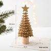 NUCHI Mini Wooden Christmas Tree Desktop Ornament Scene Decor