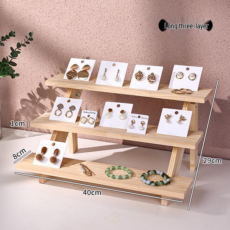 Wooden Ladder Card Holder & Jewelry Display Rack