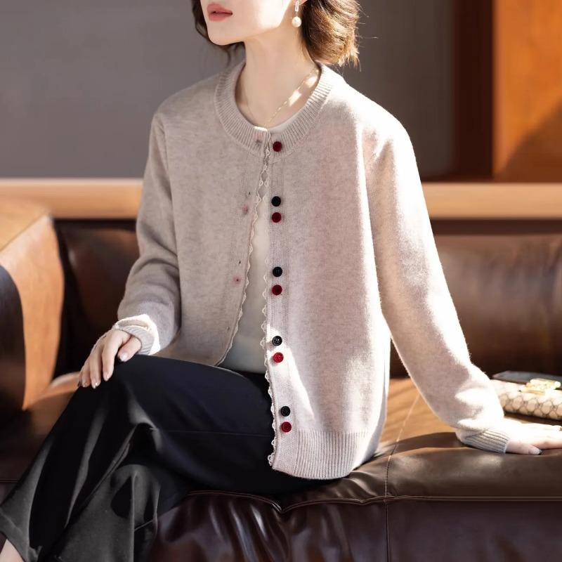 Women S Casual Knit Cardigan For Middle Aged Moms Spring Outerwear