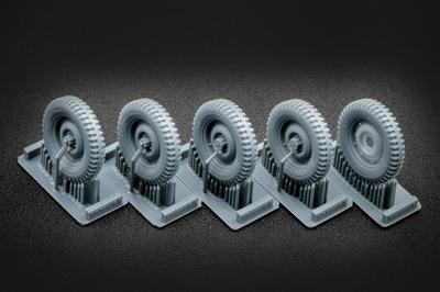 US Army Ton Utility Truck Deformable Wheel Set Plastic Model Parts SCXWW35001S Scale-X 1/35 1/4 Self-Weight (5 Pieces) (General Purpose) (Military