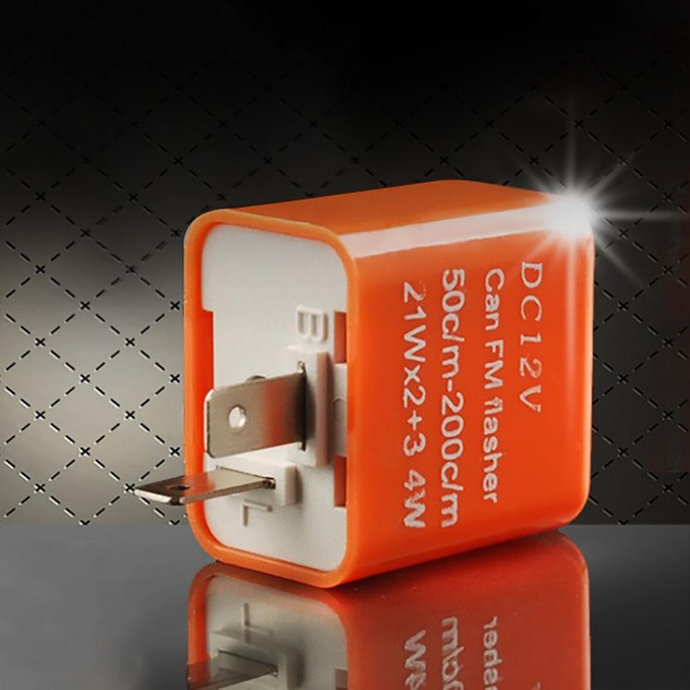 

2Pin Electronic LED Flasher Relay Fix Turn Signal Bulbs Hyper Flash Issue Orange