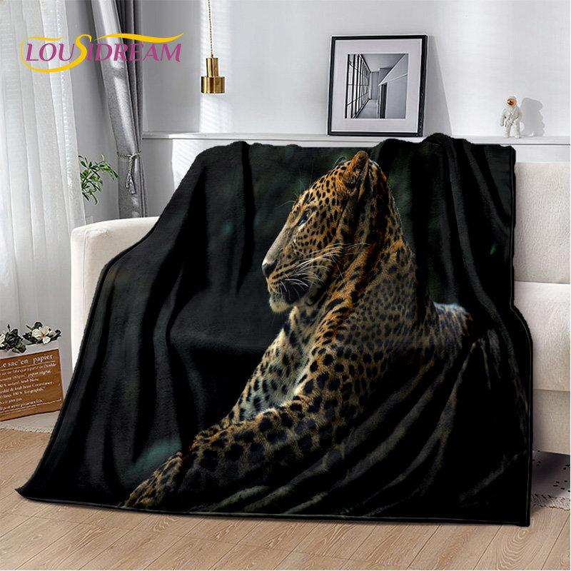 3D Animal Leopard Cheetah Cartoon Beast Soft Plush Blanket,Flannel Blanket Throw Blanket for Living Room Bedroom Bed Sofa Picnic