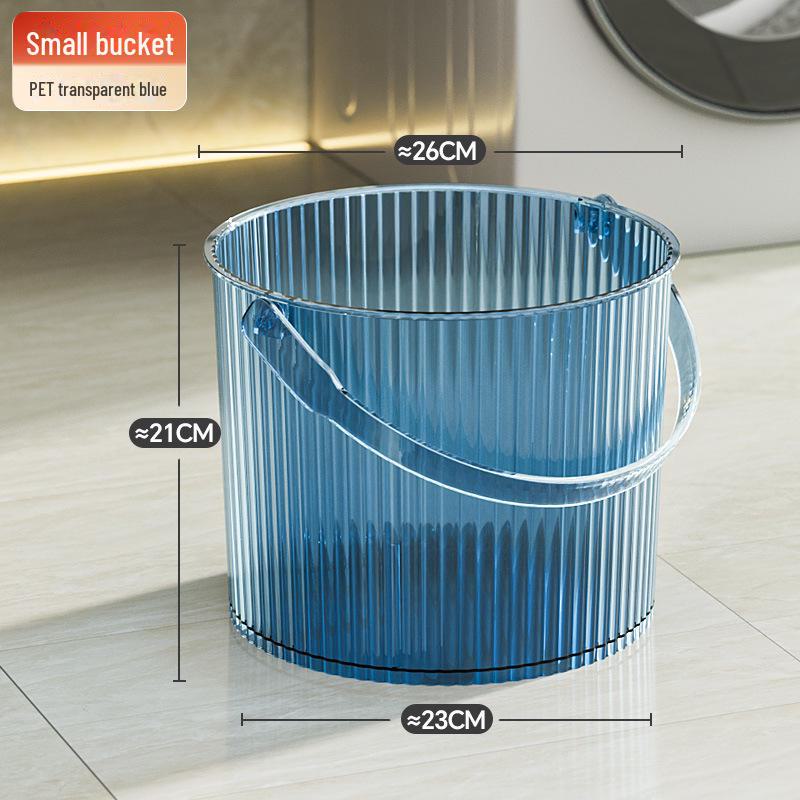

Элегантное полосатое ведро для хранения воды: Компактная, стильная, закрытая раковина для мытья ног для студенческих общежитий.