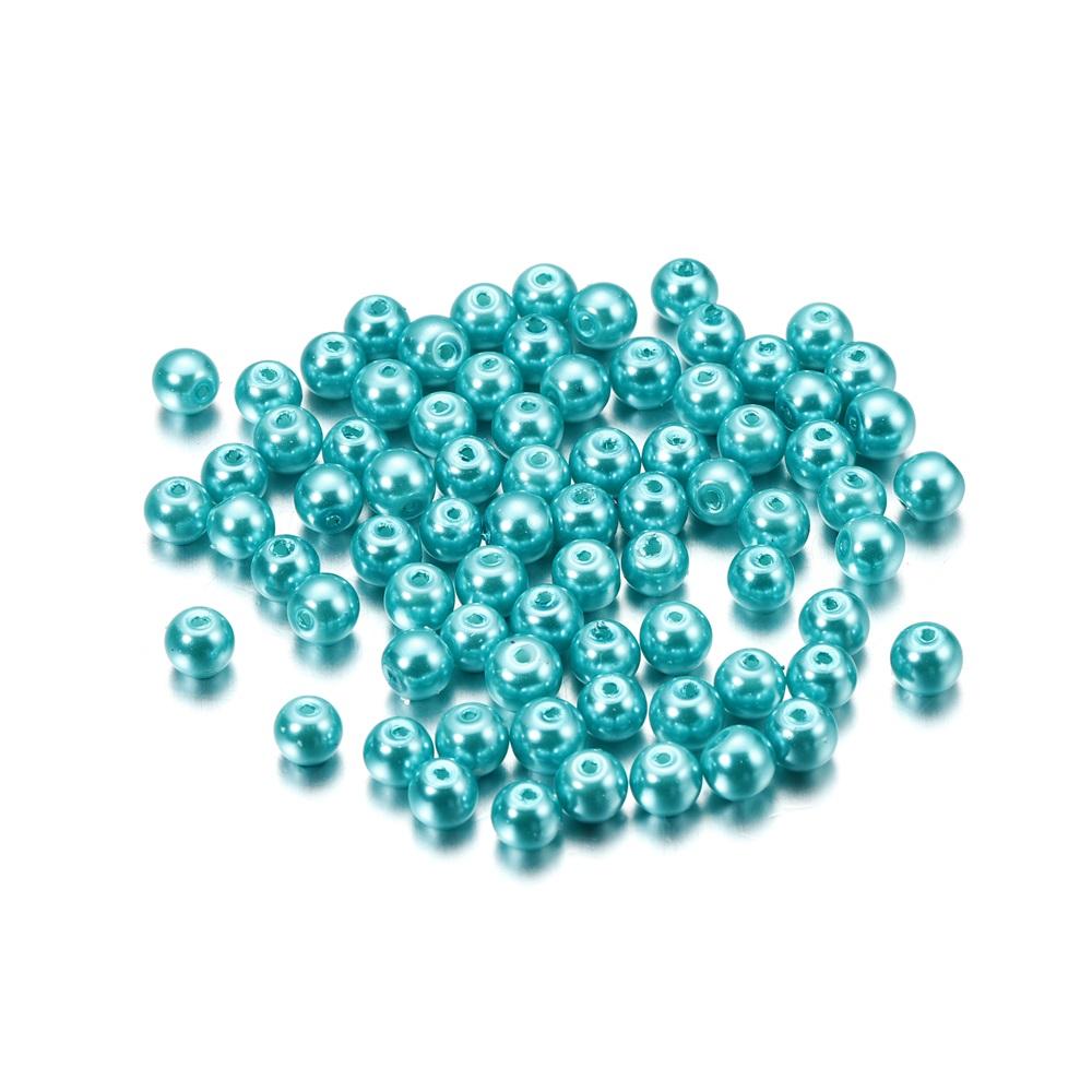 50-100Pcs 4/6/8mm Round Glass Bead Imitation Pearl Beads for DIY Earrings Necklace Jewelry Making Findings Accessories