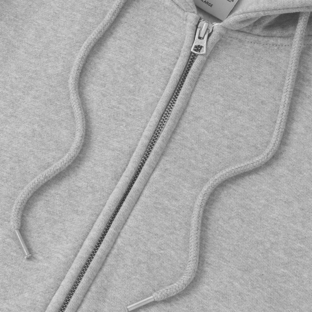 Filluminate Two-Way Essential Zip-Up Hoodie - Grey