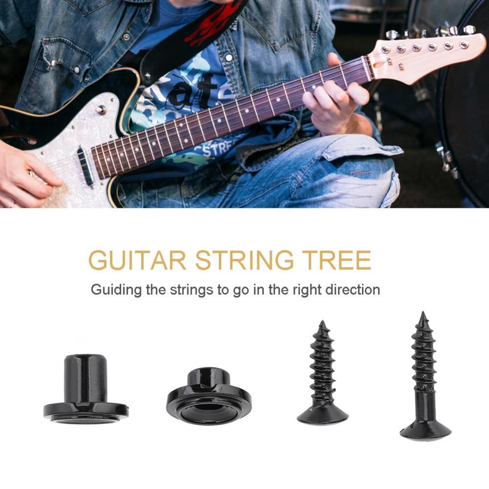 2Sets With Screw String Tree Retainer Silver Black Golden Guitar Accessory Part  For Electric Guitar