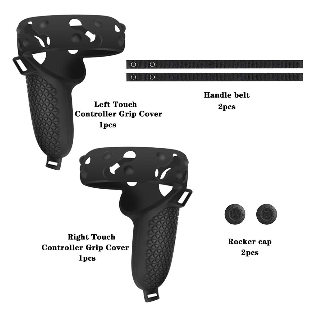 

1 Pair Handle Cover Silicone Gamepad Protector VR Game Controller Cover чёрный