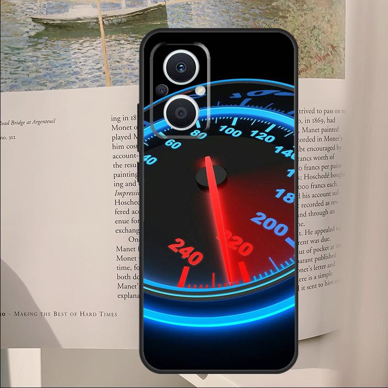 

Cool Retro Speedometer Cover For OPPO Reno 14F 11F 12F 13F 10 11 12 13 14 Pro 7 8 Lite OPPO Find X6 X8 X9 Pro Case OPPO Reno7 Lite