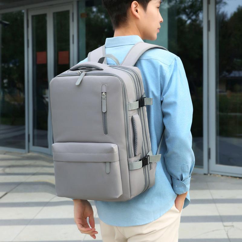 New Business Backpack with Large Capacity, Lightweight, and Waterproof USB Rechargeable Backpack for Business Trips and Travel, with a Laptop