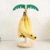 Banana Holder Stand Wooden Banana Hanger Tree with Metal Hook Decorative Vertical Storage Rack for Kitchen Countertop