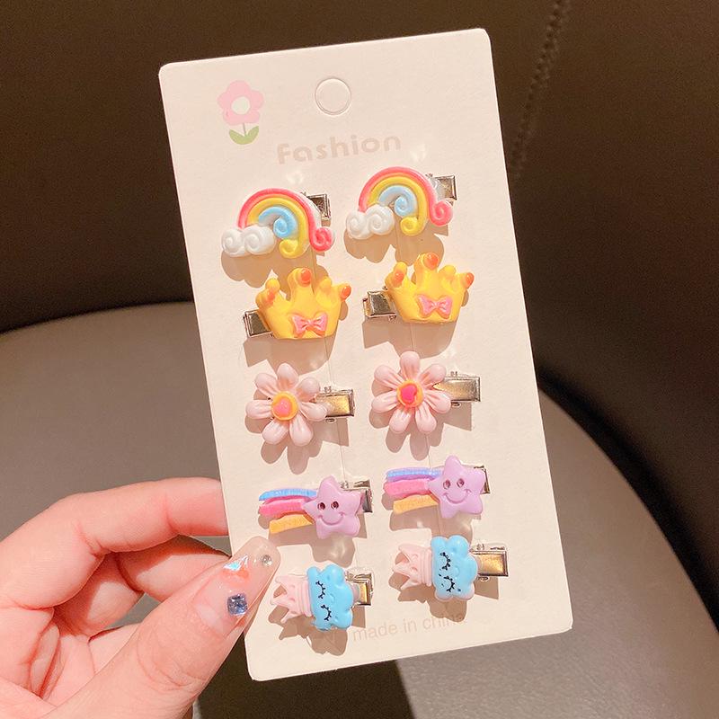 Infant Cartoon Hair Clips for Girls - Cute, Small Hairpins