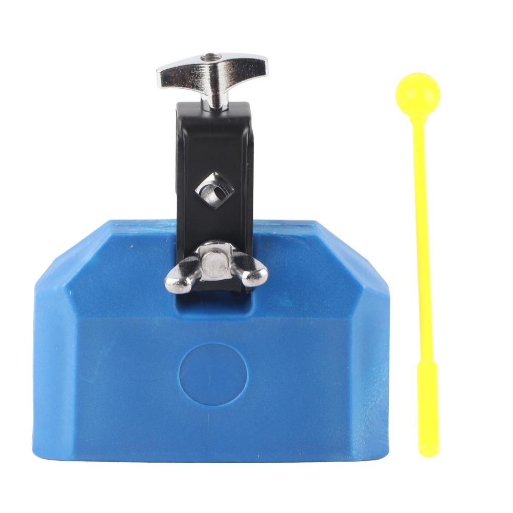 Blue+Yellow Plastic Cowbell ABS+Metal Musical Cowbell Percussion Practice