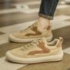 Breathable Casual Plimsolls for Men Slip on Shoes with Soft Soles for Commuting Beige Shoes Early Autumn Four Seasons Skateboard